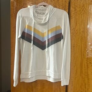 PJ salvage cowl neck top